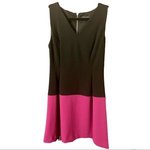 Tommy Hilfiger Color Block Sleeveless Dress Zip